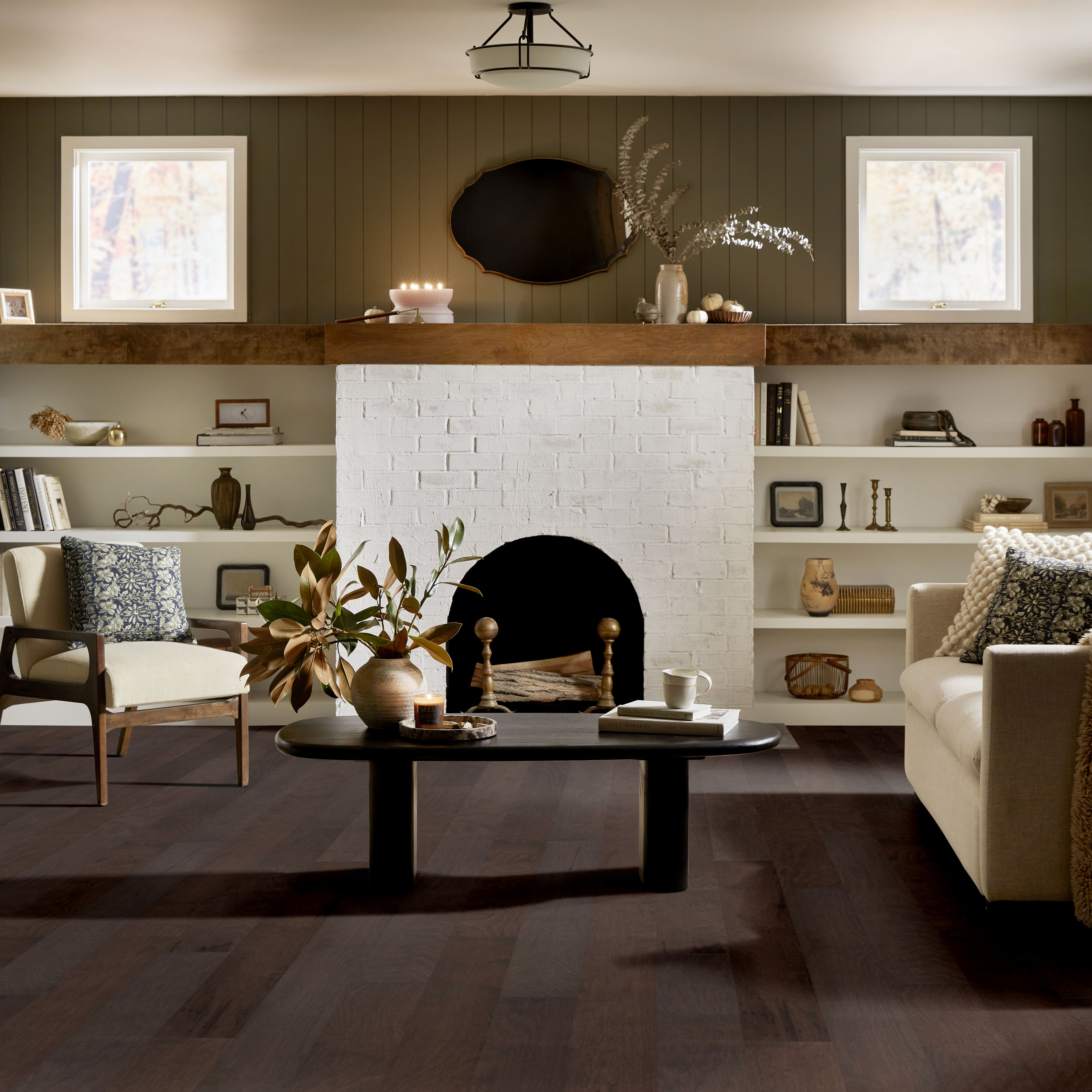 美品■3ps■SUPER STAR■16in■M1Nシェブロン@マットブラウン Alpine Hickory - in color Metro Brown | Shaw Floors